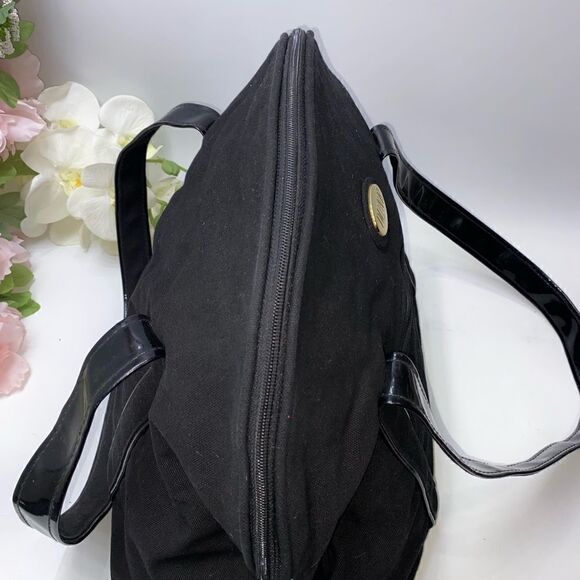 DUNE Canvas Dome Top Tote Bag Black Large - Picture 9 of 10